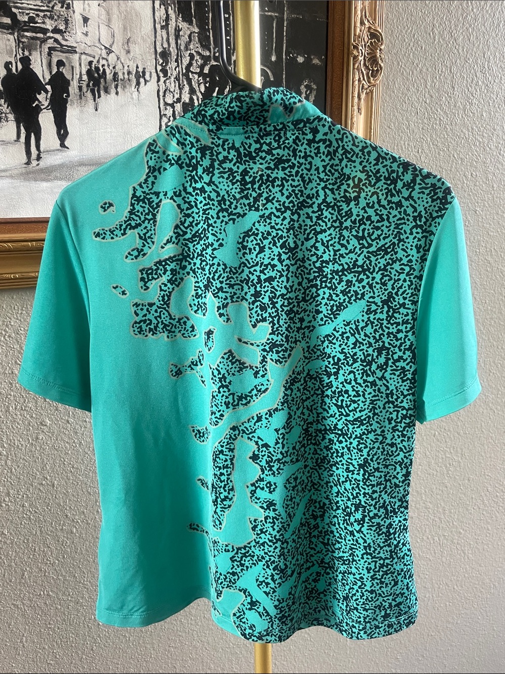 jamie sadock Teal and Black Patterned Top golf top - Picture 8 of 8